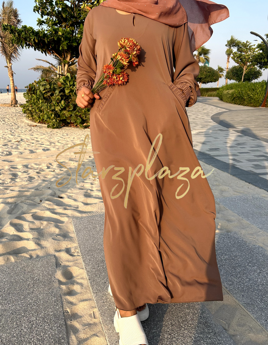 Casual Nude Abaya